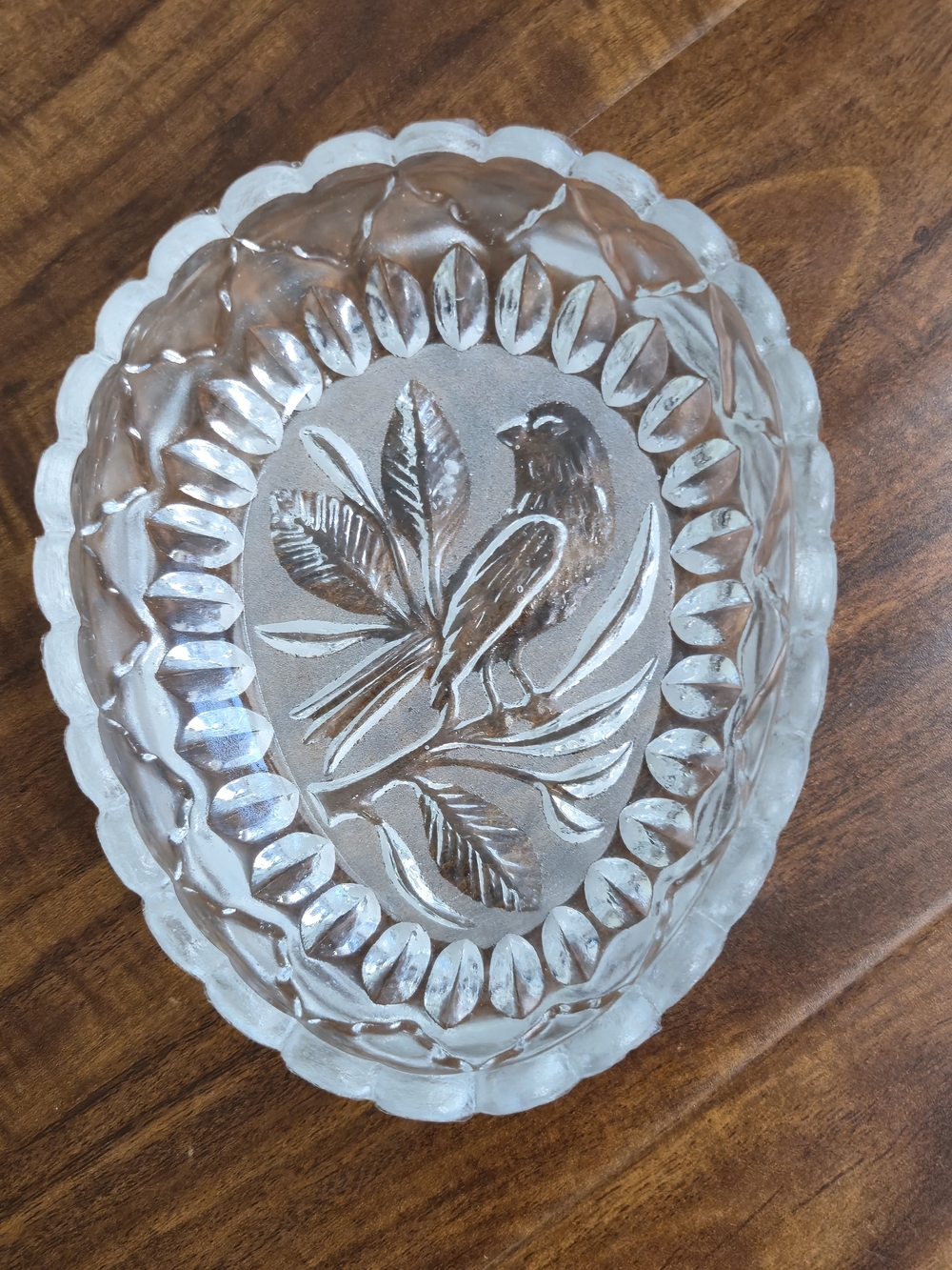 Vintage Hofbauer "Byrdes" Crystal Bird Trinket Dish